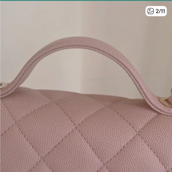 Chanel Blush Pink Quilted Shoulder Bag - Picture 2 of 11